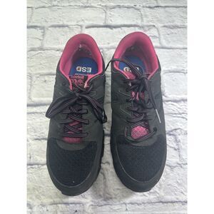 Timberland PRO‎ Anti Fatigue Safety Toe Work Shoes W 9.5 Black Pink Inside Wear